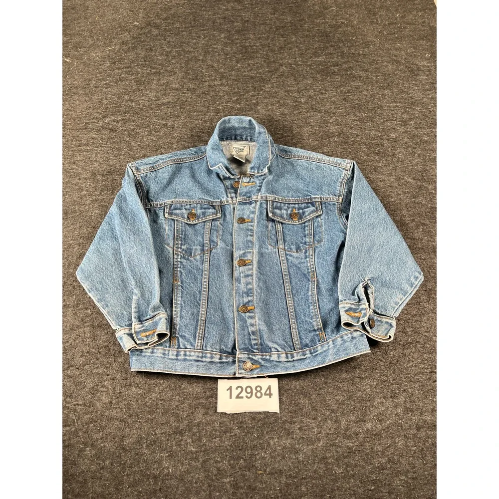 French Toast Denim Jacket Kids Size 12 Blue Excellent Cotton Trucker 12984